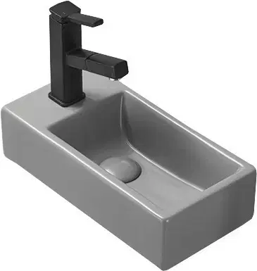 Umývadlá MEXEN - Inez umývadlo na dosku pravej 40 x 20, šedá mat - 21484061P 21484061R