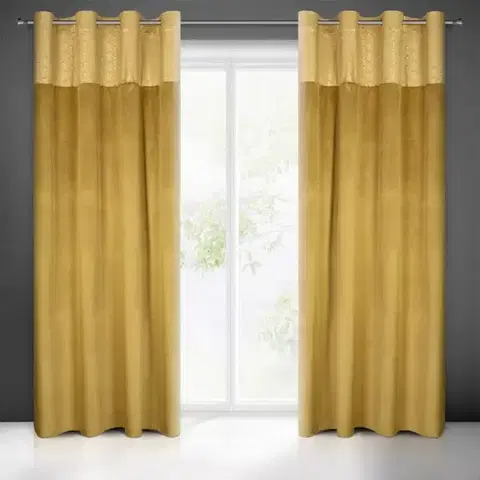 Závesy do spálne Záves ELEN 140x250 na priechodkách 388776 EUROFIRANY