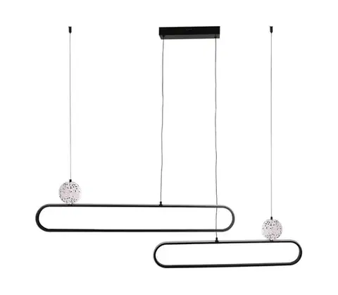 Svietidlá  LED luster na lanku FLORENTYNA LED/48W/230V 4000K čierna/biela 333896
