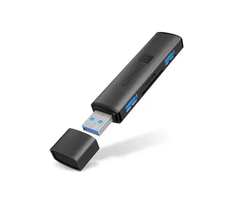 Predlžovacie káble CONNECT IT CHU-4060-AN - USB-A hub s čítačkou pamäťových kariet 4v1 CHU-4060-AN