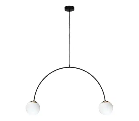 Svietidlá Zuma Line 1222 - Závesný luster BOW 2xE14/10W/230V čierny 1222