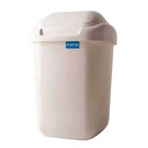 Odpadkové koše Kinekus Kôš na odpad preklápací, objem 50L, plastový, STANDARD, biely
