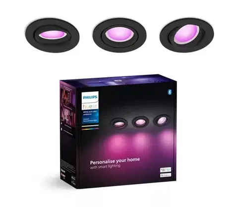 LED osvetlenie Philips - SADA 3xLED RGBW Stmievateľné podhľadové Hue CENTURA 1xGU10/4,2W/230V 8720169318977