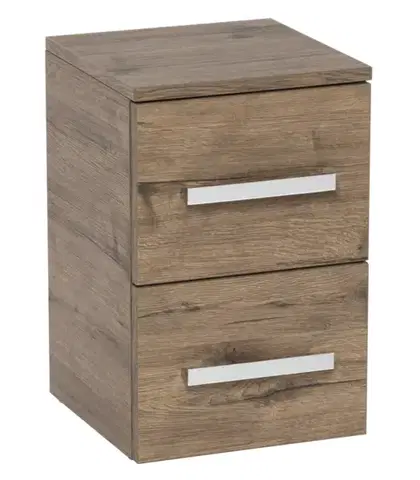 Kúpeľňový nábytok Kúpeľňová skrinka nízka SAT Cube Way 32,5x49,3x33 cm dub wellington CUBE3CHN32DW CUBE3CHN32DW