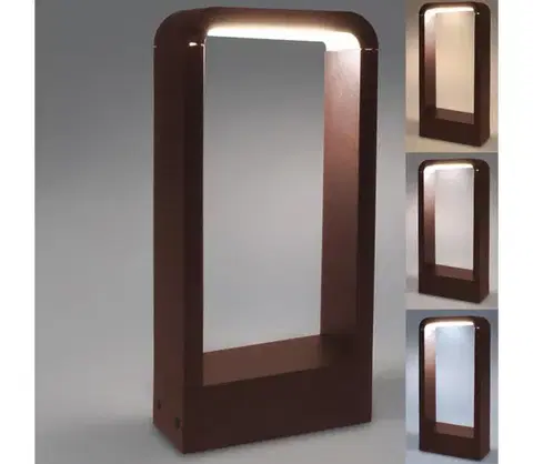 LED osvetlenie BRILAGI - LED Vonkajšie svietidlo BARI LED/7W/230V 3000/4000/6000K hnedé IP54 30 cm WO-HR60071-300-OEM-RUST