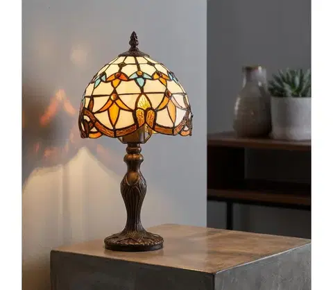 Lampy BRILAGI - Tiffany vitrážová stolná lampa MIRABELLA 1xE27/60W/230V BRT-12028A