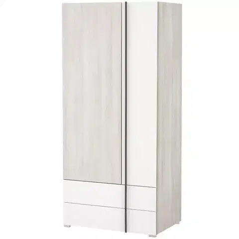 Šatníkové skrine Skriňa Remo RM2 dub wilton/biela/antracit