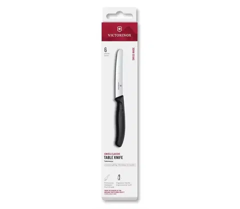 Kuchynské potreby Victorinox - Sada kuchynských nožov na zeleninu SWISS CLASSIC 11 cm 6 ks čierna 6.7803.6