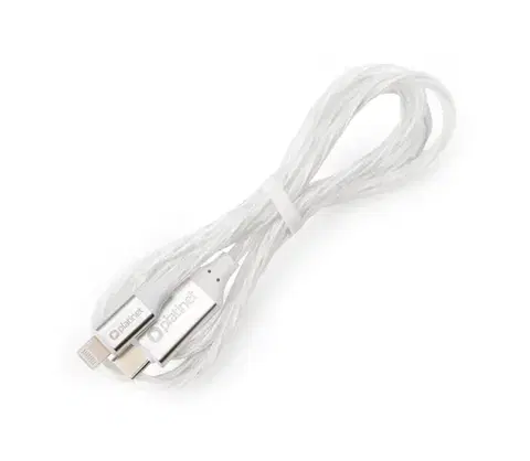 Predlžovacie káble  USB kábel USB-C / Lightning konektor s LED podsvietením 27W 1m biela PSCCL1L