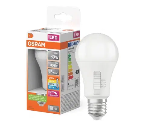 LED osvetlenie Stmievateľná LED žiarovka CLASSIC A60 E27/8,8W/230V 2700/3000/4000/6500K - Osram 4099854771019
