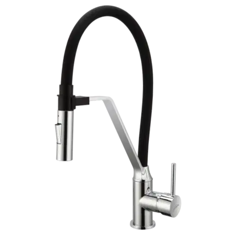 Držadlá k vani INVENA INVENA - Drezová batéria s magnetickým držiakom, čierna BZ-30-L04-C