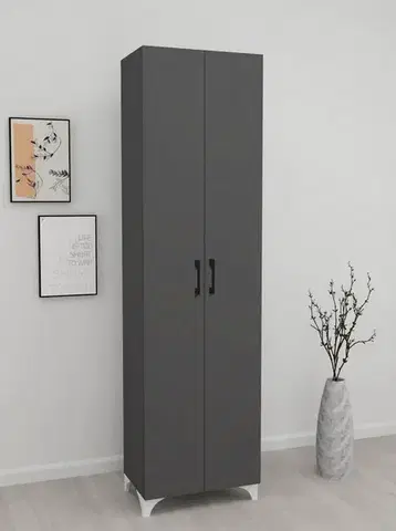 Šatníkové skrine SOFT 8 dvojdverová komoda, antracit