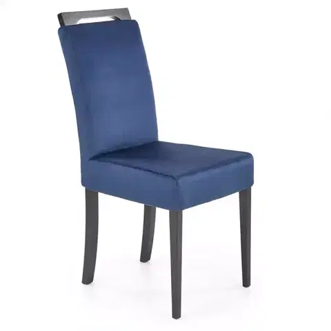 Čalúnené stoličky Stolička Clarion 2 drevo/velvet čierna/monolit 77