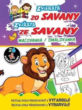 Nalepovačky, vystrihovačky, skladačky Zvieratá zo Savany / Zvířata ze Savany - Maľovanka / Omalovánka