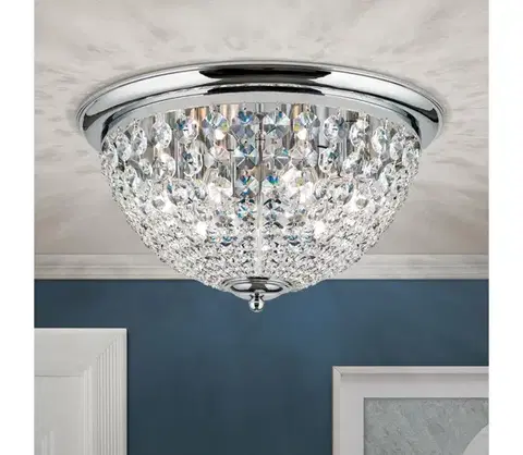 Svietidlá Orion DLU 1840/47-Krištáľové str. svietidlo PLAFOND 6xE27/40W/230V pr.47 cm chróm DLU 1840/47 chrom
