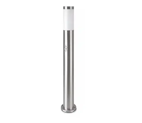 Záhradné lampy  Vonkajšia lampa so senzorom 1xE27/60W/230V IP44 80cm matný chróm 8960