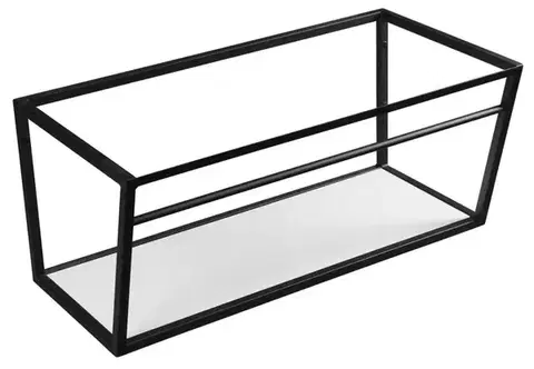 Kúpeľňový nábytok SAPHO - SKA konzola pod umývadlo/pod dosku 900x400x460, čierna mat, s bielou MDF policou SKA103