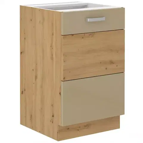 Kuchynské skrinky stojace Skrinka do kuchyne Artisan cappuccino lesk 50ZL 1F BB