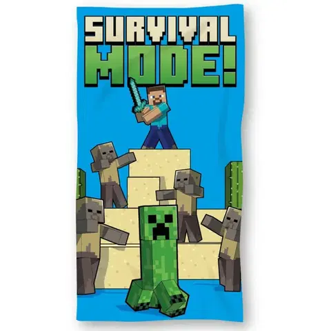 Osušky pre bábätká Detská osuška Minecraft 70X140cm Setino Tiahome