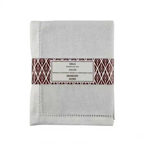 Bytový textil Behúň SAGA biela 45x140 easy care