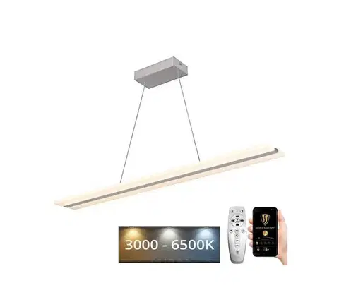 Svietidlá  LED Stmievateľný luster na lanku LED/40W/230V 3000-6500K biela + diaľkové ovládanie J4304/S
