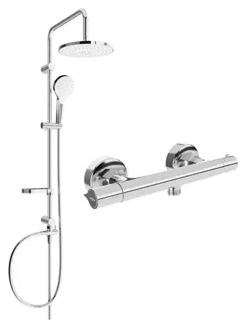 Sprchy a sprchové panely MEXEN/S - Erik sprchový stĺp vrátane sprchovej termostatickej batérie Slim, chróm 77105205-00