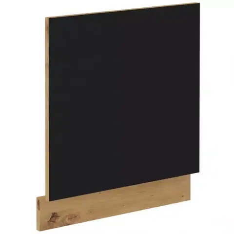 Dvierka a čelá zásuviek pre kuchynske skrinky Skrinka do kuchyne Modena  front zm 570x596 čierna/dub artisan