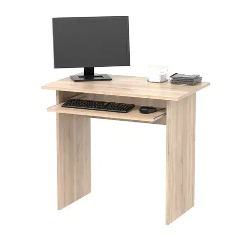 Písacie a pracovné stoly KONDELA Verner New pc stolík dub sonoma