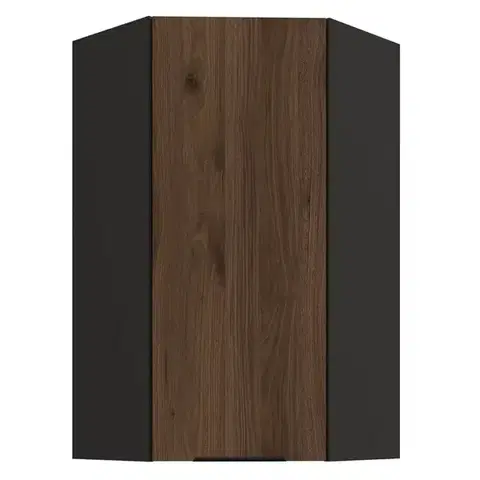 Kuchynské skrinky visiace Skrinka do kuchyne Monza orech okapi 60x60 GN-108 1F (45°)