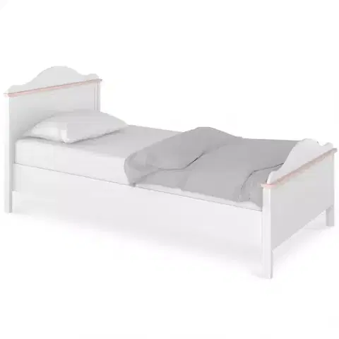 Detské postele Posteľ s matracom Luna LN-08 biely/ružové