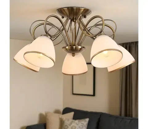 Svietidlá BRILAGI - Prisadený luster FRED 5xE27/60W/230V pr. 59 cm bronzový 63034