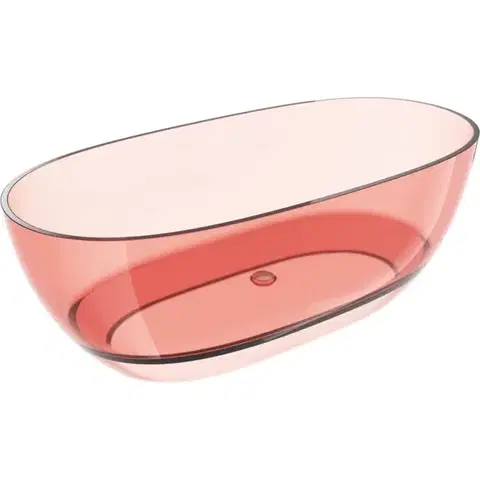 Vane MEXEN - Pure coral voľne stojaca vaňa transparentná 170 x 80, korok chróm 58071708004