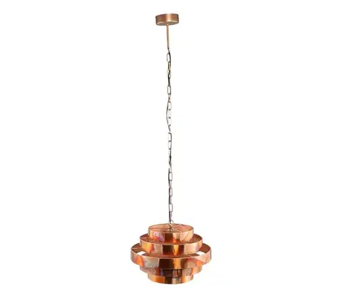 Svietidlá PTMD - Závesný luster na reťazi ZANTH 1xE27/40W/230V Ø 42 cm medený 8720014562531
