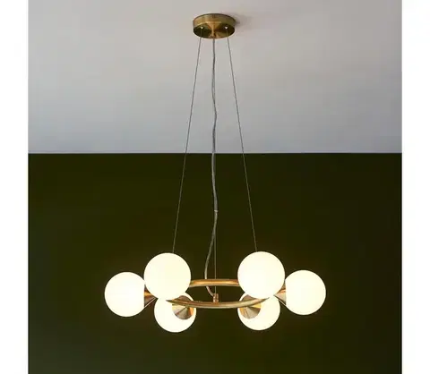 Svietidlá Endon 106390 - Luster na lanku OTIS 6xG9/3W/230V zlatý 106390
