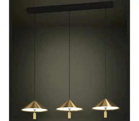 Svietidlá Eglo 390272 - LED Stmievateľný luster na lanku PARAGUAY 3xLED/12W/230V 3000K zlatá 390272