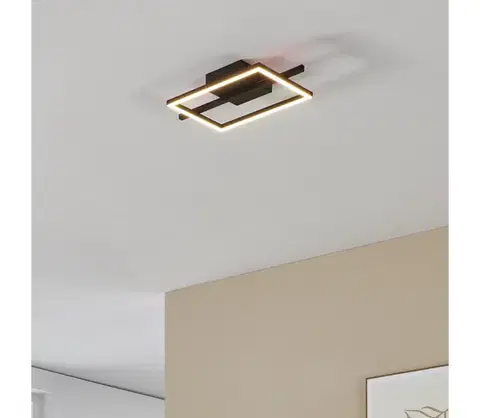 Svietidlá Eglo 901115 - LED Stmievateľné stropné svietidlo AMANDOLO LED/17W/230V čierna + DO 901115