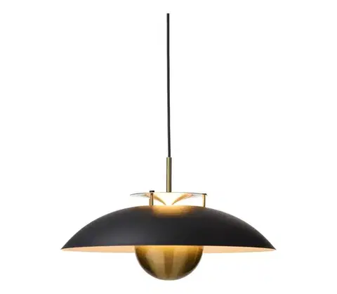 Svietidlá Halo Design 749102-LED Stmievateľný luster na lanku STEPP LED/24W/230V priemer 46 cm čierna/mosadz 749102