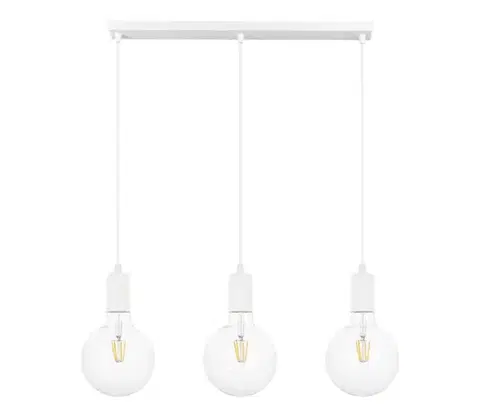 Svietidlá  Luster na lanku MIROS 3xE27/60W/230V biela 0263