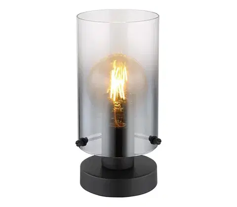 Lampy Globo 15907T - Stolná lampa FLORENTINA 1xE27/40W/230V pr. 12,5 cm čierna 15907T