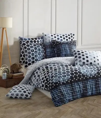 Obliečky Obliečky bavlnené Modré gule 200x140cm+90x70cm TiaHome