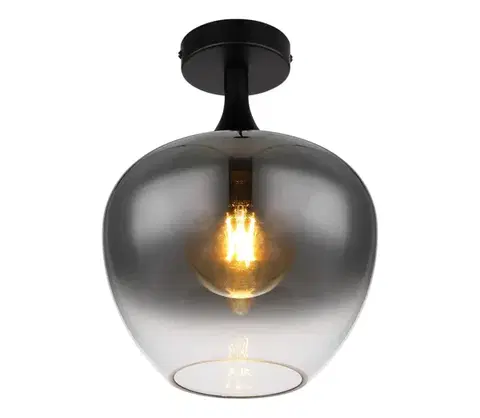 Svietidlá Globo 15548D - Stropné svietidlo MAXY 1xE27/40W/230V dymová 15548D