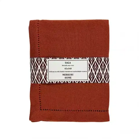 Bytový textil Behúň SAGA oranžová 45x140 easy care