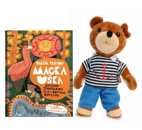 Rozprávky Set Kniha Ďalšie príhody Macka Uška a Plyšový medvedík Macko Uško 30 cm