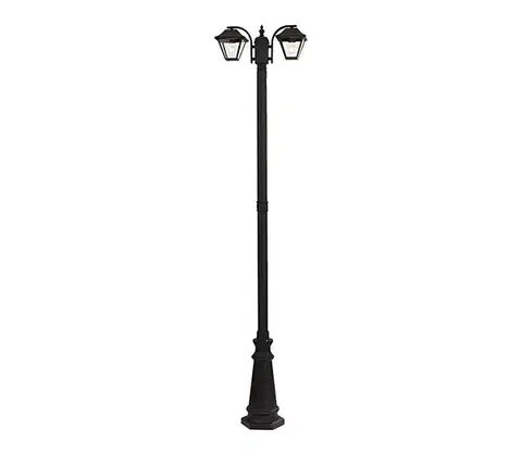 Záhradné lampy  Vonkajšia lampa 2xE27/60W/230V IP44 232 cm čierna 8688