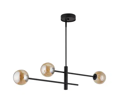 Svietidlá  Luster na tyči ORO 3xG9/12W/230V čierna/zlatá 32075