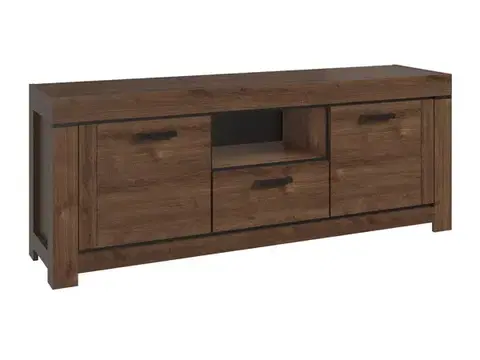 TV stolíky KONDELA Boras 2D1S tv stolík dub hnedý
