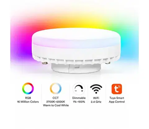 LED osvetlenie  NEO 07816L - LED RGB+CCT stmievateľná žiarovka GX53/10W/230V Wi-Fi Tuya 07817L
