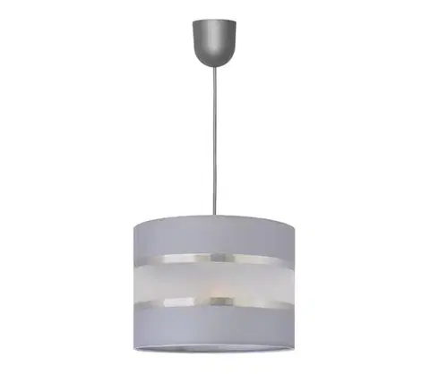 Svietidlá  Luster na lanku HELEN 1xE27/15W/230V pr. 20 cm šedá/strieborná W-0801/1 GR+SL+MAT