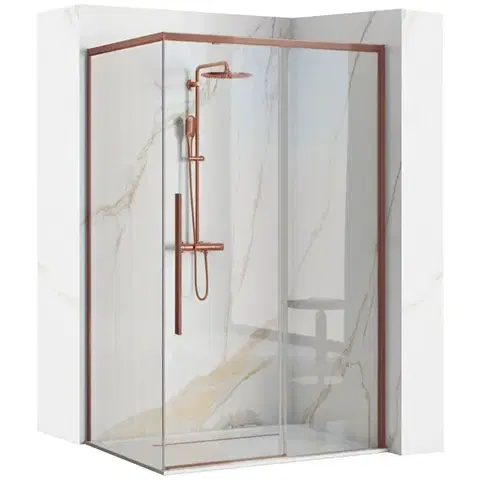 Sprchovacie kúty REA - Sprchovací kút SOLAR - Copper Brush 120x90 REA-K9514