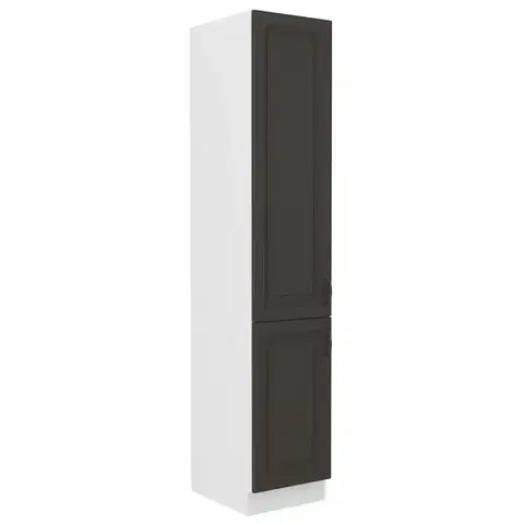Kuchynské skrinky stojace Kuchynská skrinka STILO grafit mat/biela 40dk-210 2f